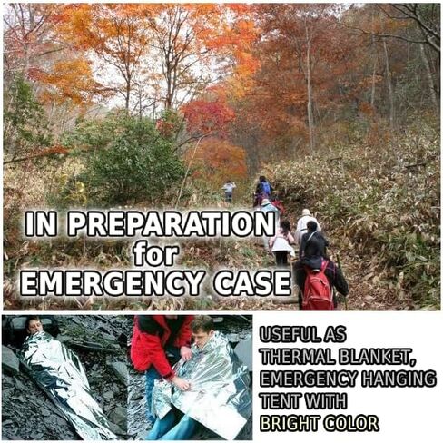 Emergency Survival Tent 2 Person Waterproof Reflective, Thermal Blanket Tent for Camping, Life Saving Equipment, Space Blanket, Emergency Survival Shelter in Saudi Arabia