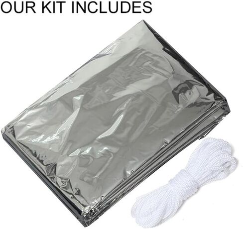 Emergency Survival Tent 2 Person Waterproof Reflective, Thermal Blanket Tent for Camping, Life Saving Equipment, Space Blanket, Emergency Survival Shelter in Saudi Arabia