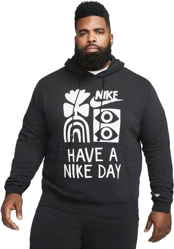 Nike Sportswear Men's French Terry Pullover Hoodie (US, Alpha, Medium, Regular, Regular, Black) in Saudi Arabia