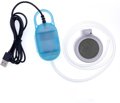 مضخة هواء لحوض السمك USB 5 فولت مضخة هواء صغيرة محمولة نانو الأكسجين لخزان حوض السمك صامت هادئ منخفض الضوضاء مع حجر الهواء in Kuwait