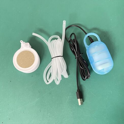مضخة هواء لحوض السمك USB 5 فولت مضخة هواء صغيرة محمولة نانو الأكسجين لخزان حوض السمك صامت هادئ منخفض الضوضاء مع حجر الهواء in Kuwait