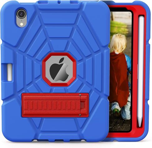 Grifobes Case for iPad mini 7th 2024 (A17 Pro) / Mini 6th Generation 2021 8.3", Heavy Duty Shockproof Cover with Pencil Holder Stand, for i Pad Mini 7/6 Gen 8.3 inch Case (Red+Blue) in Saudi Arabia