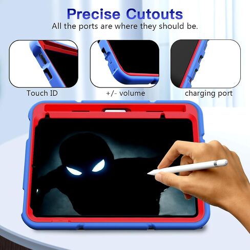 Grifobes Case for iPad mini 7th 2024 (A17 Pro) / Mini 6th Generation 2021 8.3", Heavy Duty Shockproof Cover with Pencil Holder Stand, for i Pad Mini 7/6 Gen 8.3 inch Case (Red+Blue) in Saudi Arabia