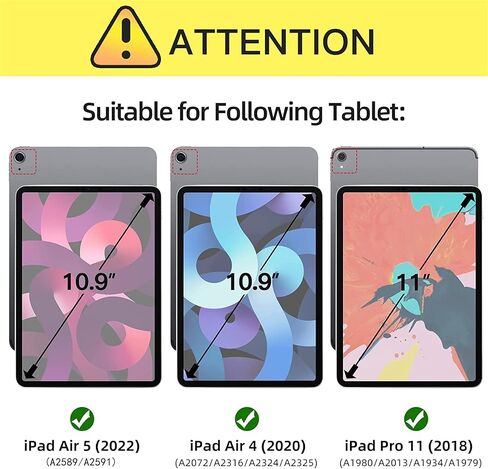 Case for iPad Air 11-inch M2 (2024), iPad Air 4th 5th Generation 2022/2020 10.9 Inch, Starry Night Cute Cartoon Slim PU Leather Folio Stand TPU Back Cover, Auto Sleep/Wake Smart Case in Kuwait