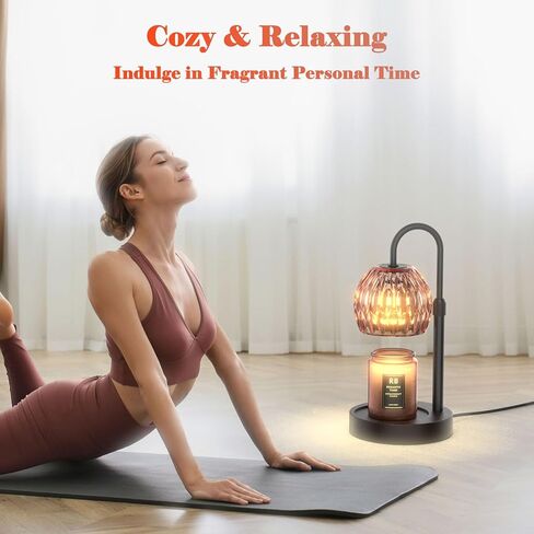 مصباح تدفئة الشموع من RAINBEAN قابل للتعتيم - سخان كهربائي لمصباح الشمعة العلوي مع خافت للشموع المعطرة، مصباح شمعة لتدفئة شموع البرطمان، ديكور منزلي، هدايا عيد الحب للابنة/الأم/النساء in Kuwait