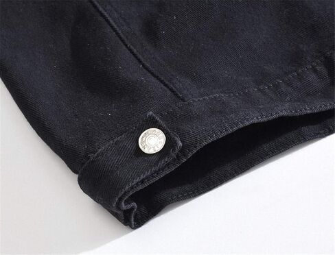 Mens Denim Vest Punk Rock Style Rivet Black Jeans Waistcoat Raw Edge Jacket in Saudi Arabia