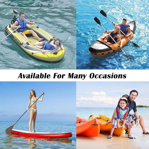 Yiishuiil D-Ring Patch، 6 حزمة من الفولاذ المقاوم للصدأ D Ring رقعة دائرية لقارب الكاياك القابل للنفخ PVC، D-Ring PVC Patch Stand-Up Paddleboard SUP Canoe Raft Accessories in Kuwait