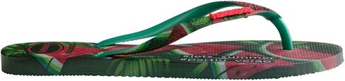 شبشب نسائي صيفي نحيف من Havaianas، صنادل بطباعة البطيخ، أخضر استوائي، 9/10 عرض، 7/8 شهرًا in Saudi Arabia