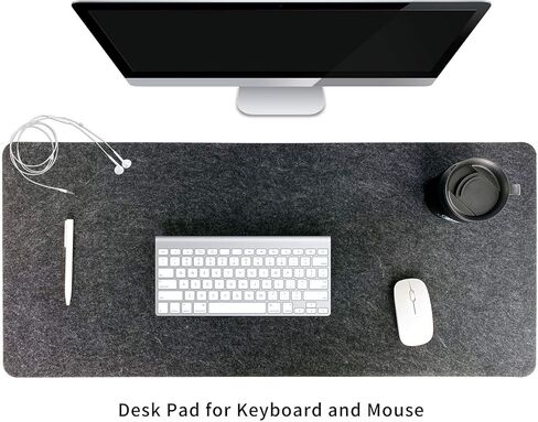 DAWNTREES Felt Desk Pad,Large Keyboard Mat,Office Wool Desk Mat,Keyboard Pad, Extra Large Felt Mouse Pad, Suitable for Computers,Keyboard, Laptops, Offices and Homes. (Light Gray) in Saudi Arabia