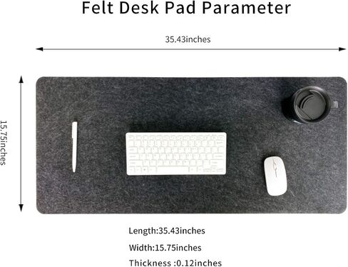 DAWNTREES Felt Desk Pad,Large Keyboard Mat,Office Wool Desk Mat,Keyboard Pad, Extra Large Felt Mouse Pad, Suitable for Computers,Keyboard, Laptops, Offices and Homes. (Light Gray) in Saudi Arabia