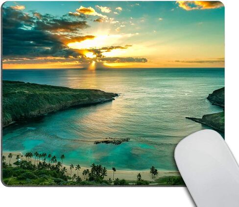 Smooffly Funny cat Mousepad,The Cat is Holding a Cup of Black Coffee and a Baguette with Galaxy Design Customized Rectangle Non-Slip Rubber Mousepad Gaming Mouse Pad in Kuwait
