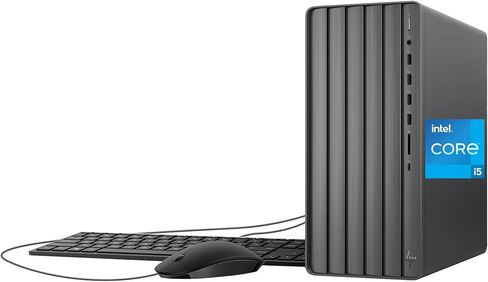 كمبيوتر مكتبي HP Envy، Intel Core i5-14400، ذاكرة الوصول العشوائي 8 جيجابايت، 512 جيجابايت SSD، Intel UHD Graphics 730، Windows 11 Home، TE01-5012 (2024) in Kuwait