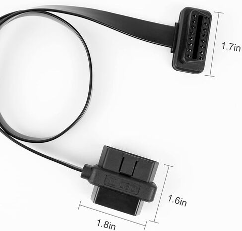 كابل مقسم obdresource 16 دبوس obd2 2 في 1 كابل تمديد obdii 1x ذكر و2x أنثى محول موصل تمديد (2ft/60cm) in Kuwait