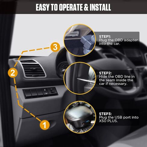 شاشة عرض رأسية للسيارة من Autool X50 Plus عداد رقمي ذكي متعدد الوظائف ومنبه رمز خطأ درجة حرارة الماء. مقياس سرعة العرض الرقمي يدعم مركبات Obdii 12 فولت in Kuwait