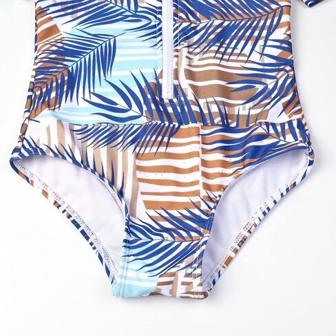 ملابس سباحة Jxstar للفتيات من Rash Guard قطعة واحدة بتصميم حورية البحر/فلامنغو/أزهار بعامل حماية من الأشعة فوق البنفسجية 50+ in Kuwait