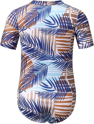 ملابس سباحة Jxstar للفتيات من Rash Guard قطعة واحدة بتصميم حورية البحر/فلامنغو/أزهار بعامل حماية من الأشعة فوق البنفسجية 50+ in Kuwait