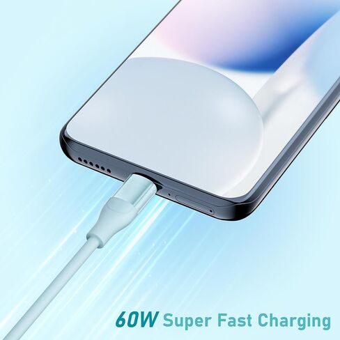 MenoSupp USB C Cable, 3 Pack 6FT USB C Charger Cable 60W Fast Charging Type C Charger Cable Compatible with iPhone 15/15 Pro/15 Pro Max/15 Plus, iPad Mini/Pro/Air, MacBook Air, Pixel and More in Kuwait