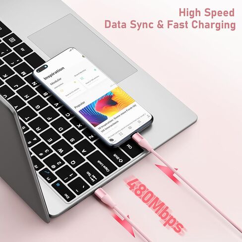 MenoSupp USB C Cable, 3 Pack 6FT USB C Charger Cable 60W Fast Charging Type C Charger Cable Compatible with iPhone 15/15 Pro/15 Pro Max/15 Plus, iPad Mini/Pro/Air, MacBook Air, Pixel and More in Kuwait