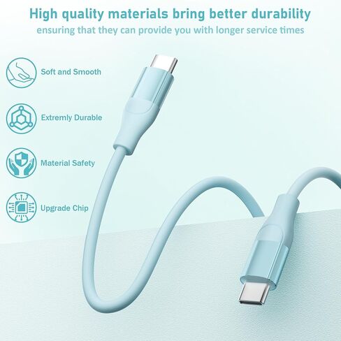 MenoSupp USB C Cable, 3 Pack 6FT USB C Charger Cable 60W Fast Charging Type C Charger Cable Compatible with iPhone 15/15 Pro/15 Pro Max/15 Plus, iPad Mini/Pro/Air, MacBook Air, Pixel and More in Kuwait