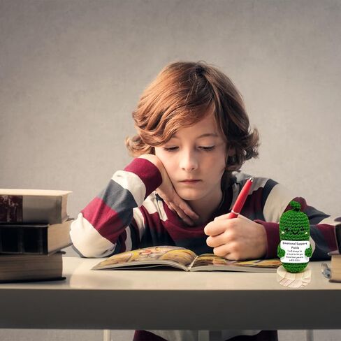 YDQUANI Handmade Emotional Support Pickled Cucumber, Crochet Emotional Support Pickled Cucumber Knitting Doll, Christmas Handwoven Ornament Gifts in Kuwait