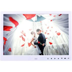 Digital Photo Frames 13-Inch Hd 1280 * 800 Pixels, with Front Touch Buttons to Support Playing Video Music Pictures (Black) (White) in Kuwait