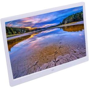 Photo Frame 15-inch high-Definition LED Digital Electronic Commercial Advertising Machine Supports Calendar, Clock, Video/Music Playback Gift (White) in Kuwait