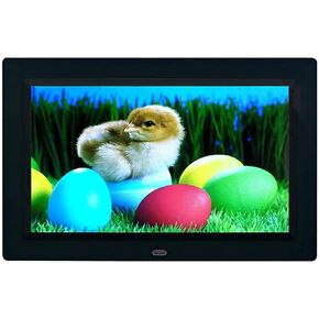 Digital Photo Frames 9 Inch Electronic Simple Operation Multimedia Advertising Player Video Music Picture Play Clock Calendar Function (White) (Black) in Kuwait