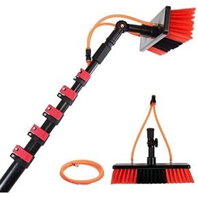 9M Water Fed Telescopic Cleaning Brush Window & Solar Panel Cleaner Perfect for Roof Washing Ideal for Photovoltaic Panel Maintenance & Construction Use. in Saudi Arabia