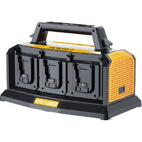 Choerinton 6-Port Fast Battery Charger for DeWalt 20V Battery, Replacement for DCB104 DCB107 DCB115,Compatible with 20V Max 60V DCB200 DCB203 DCB204DCB205 DCB206 DCB606 DCB609 (Charger Only) in Saudi Arabia