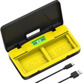 NP-W235 Battery Charger, Dual Slot USB-C Quick Charger | Compatible with Fujifilm X-T4 X-T5 X-H2 X-H2S X-S20 GFX 100S GFX 50S II Cameras Battery in Saudi Arabia