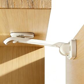 10 Pack Baby Proofing Cabinet Locks - No Drilling Required Child Proof Locks for Cabinets, Drawers Easy Installation Safety Reusable Childproof Cabinet Locks (Style 1) in Kuwait