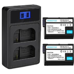 EN-EL15 Li-ion Battery & Dual USB Charger Set Compatible with Nikon Z5 Z6 Z7 Z8 D850 D7500 Series Cameras in Saudi Arabia