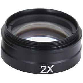 Barlow Auxiliary Objective Lens 0.3X 0.5X 1X 2X for C-Mount Industrial Microscope Camera, Double Magnification Power with 42mm Thread, Video Inspection Accessory(2X) in Saudi Arabia