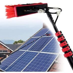 Cleaning Brush Water Fed Pole Kit Extension Pole, Window Washer Wand, Outdoor Window Cleaner Brush Solar Panel Cleaning Tool Washing Tall Glass Cleaning Poles Telescopic Water Fed Brush,55Cm in Saudi Arabia