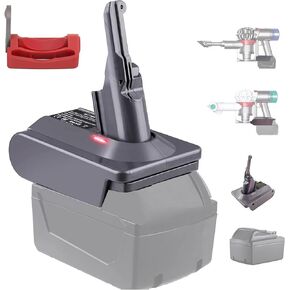 New V8/V7 Battery Adapter Compatible with Dyson V8 Battery Adapter for Milwaukee M18 18V Battery to Dyson V7/V8 Handheld Vacuum Converter for Dyson V7/V8 Series Vacuum Cleaner, with Trigger Lock in Saudi Arabia