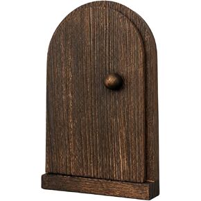 Self-Adhesive Fairy Door Outlet Cover, Self-Closing, 7.87-Inch Wood | Creative Wooden Cover that Conceals Wall Plates, Duplex Outlets, Switches, Stains&Wall Holes – Elf Door Wall Decor that Opens in Kuwait