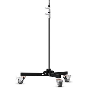 Baby Folder Roller 2-Stage Light Stand, 8' Working Height, 30 lb Load Capacity, Steel 5/8" Baby Pin Mount, Folding Steel Legs, 3" Locking Casters for Studio Lighting in Saudi Arabia