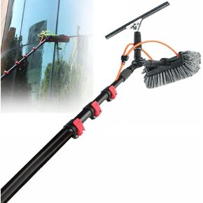 Window Cleaning Kit with Telescopic Brush & Water Fed Pole for Indoor/Outdoor Glass & Solar Panel Washing in Saudi Arabia
