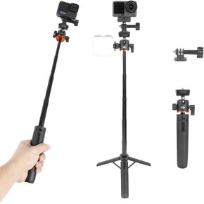 XIk Osmo Action 6/5 pro 21" Mini Selfie Stick & Tripod | for Gopro Camera DJI Osmo Nano, Compatible with GoPro Max Hero 14 13 12 11 10 9,DJI Osmo Action 6 5Pro 4 3（8-21"） in Saudi Arabia