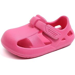 Toddler Water Sandals for Boys & Girls, Little Kids Summer Water Shoes | Lightweight Quick-Dry EVA, Protective Closed Toe with Wide Toe Box for Beach, Pool, Water Play & Outdoor Adventures in Kuwait