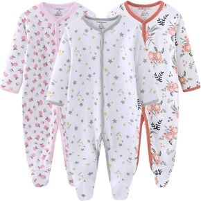 Kiddiezoom Baby Footed Cotton One-Piece Romper Jumpsuit in Saudi Arabia