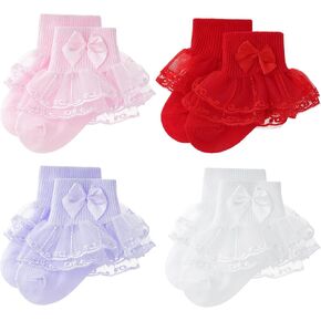 Baby Lace Ruffle Socks Girls Princess Frilly Cotton Newborn Infants | newborn socks,ruffle dress socks,toddler girls socks,infant socks,family photos,parties,church,daily,baby showers,birthdays in Saudi Arabia