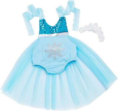 Summer Romper Dress with Headband Breathable Lace Mermaid Skirt Outfit for Photo Shoots Birthday Parties and Outdoor Wear Comfortable Months Clothing in Kuwait