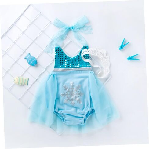 Summer Romper Dress with Headband Breathable Lace Mermaid Skirt Outfit for Photo Shoots Birthday Parties and Outdoor Wear Comfortable Months Clothing in Kuwait