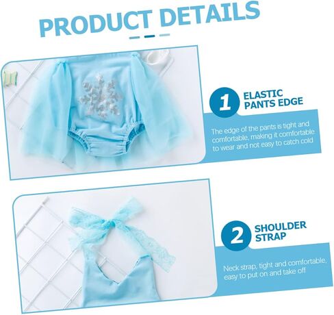 Summer Romper Dress with Headband Breathable Lace Mermaid Skirt Outfit for Photo Shoots Birthday Parties and Outdoor Wear Comfortable Months Clothing in Kuwait