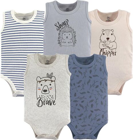 Yoga Sprout Unisex Baby Cotton Bodysuit, 5 Pack in Kuwait