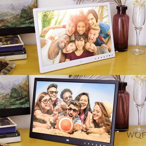 Digital Photo Frames 13-Inch Hd 1280 * 800 Pixels, with Front Touch Buttons to Support Playing Video Music Pictures (Black) (White) in Kuwait