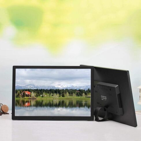 Digital Picture Frame, Digital Photo Frame, 17 inch HDMI HD Advertising Player with 1400x900 High Resolution 16:9 FHD IPS Screen Image Preview 1080P Video (Silver 17") (Black 17") in Kuwait
