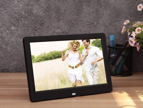 13 Inch Digital Photo Frame Alarm Clock Slideshow Mp3/4 Player Remote Control Kit,White (Black) (Black) in Kuwait