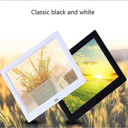Digital Picture Frames Digital Photo Frame Led Display Photo/music/video Player Calendar, Support Usb Drive And Sd Card Digital Photo Frame photo frame digital (Black 8 inch) (White 8 inch+16G card) in Kuwait